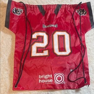 Red Buccaneers Drawstring Bag